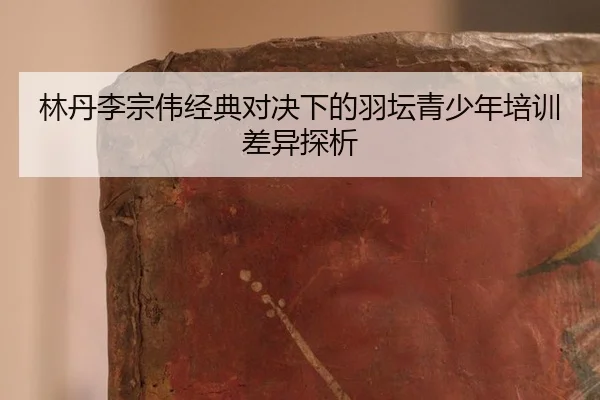 林丹李宗伟经典对决下的羽坛青少年培训差异探析